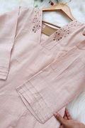 Baby Pink Designer Kurta set Suit For Women