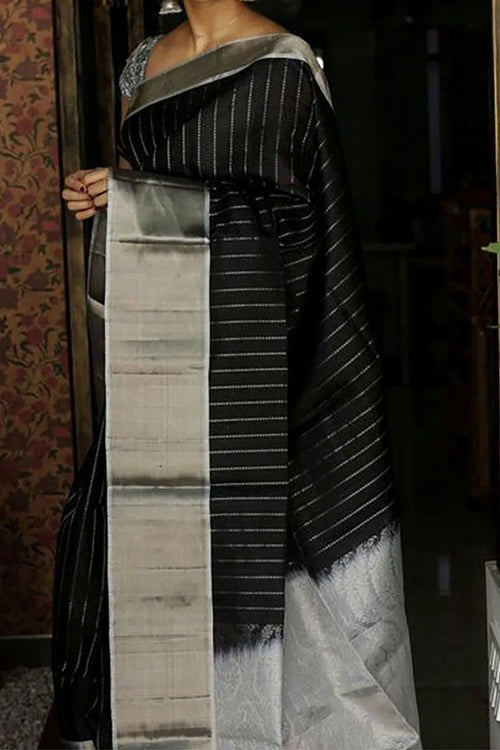 Black Banarasi Saree for Women