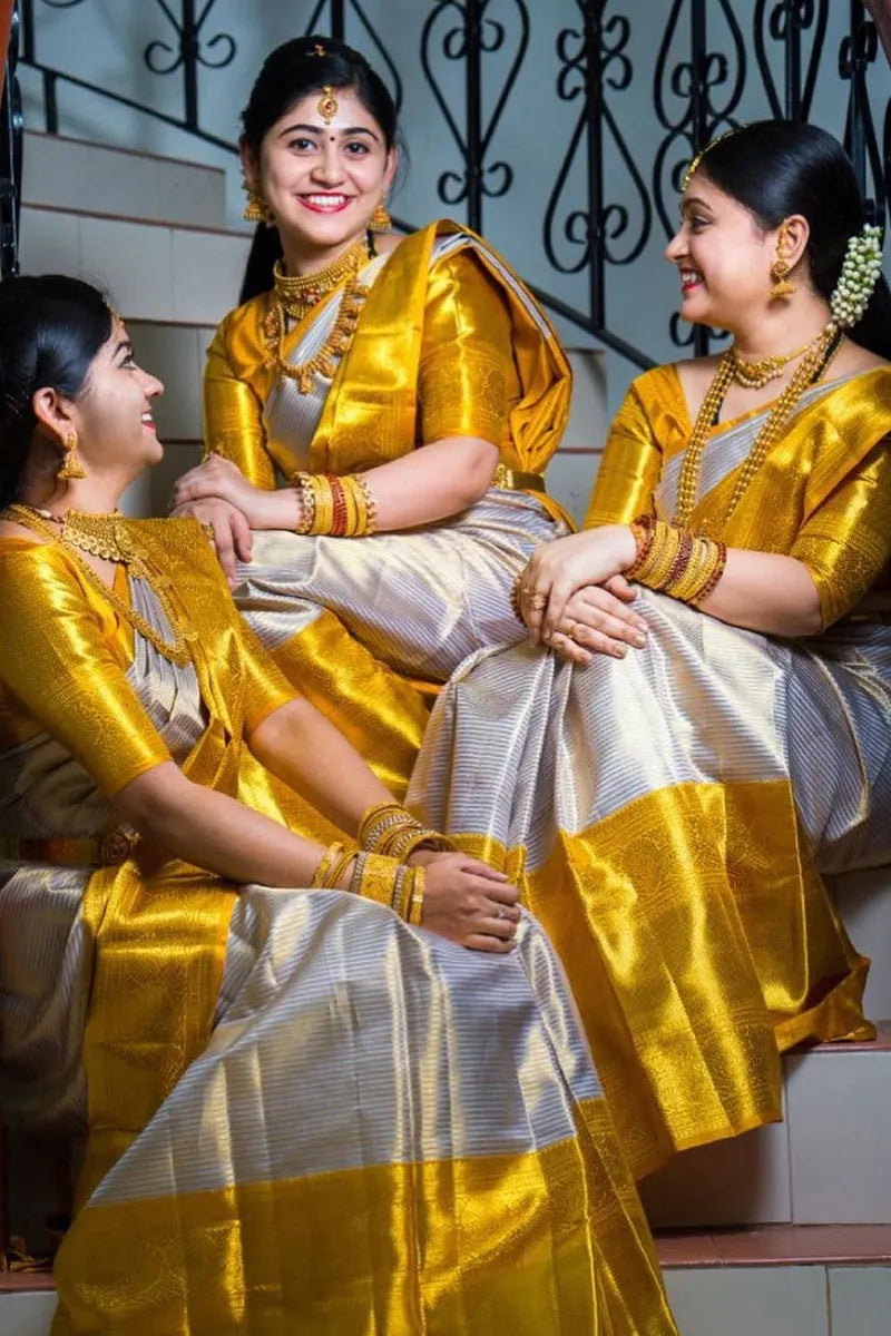 Awesome Classic Banarasi Zari Weaving Silk Saree