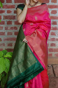 Pink Beautiful Banarasi Saree for Women