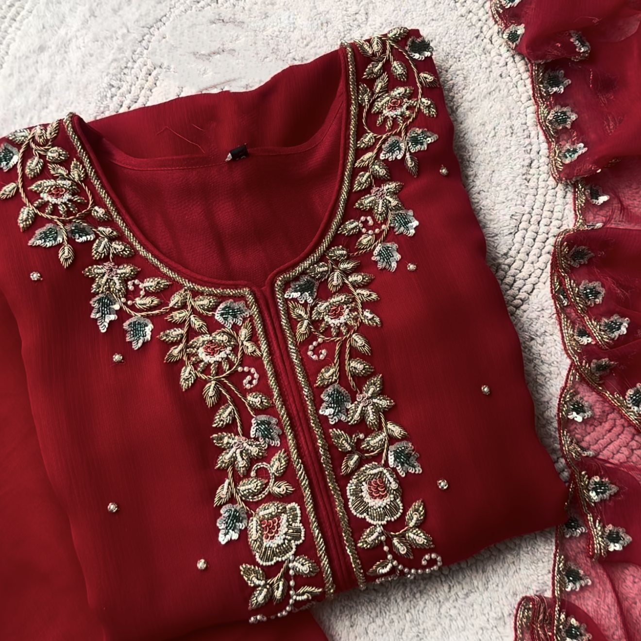 Maroon Awesome Designer Dress Suits Set