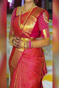 Pink South Indian Beautiful Soft Silk Saree
