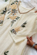 Off White Elegant Awesome Designer Kurta set Suit For Women