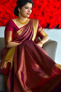Stylish dots South Indian Soft Kanjivaram Silk Saree