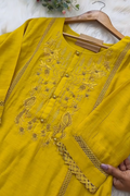 Yellow Designer Dress Suits Set