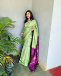 Alluring Classic Banarasi Zari Weaving Silk Saree