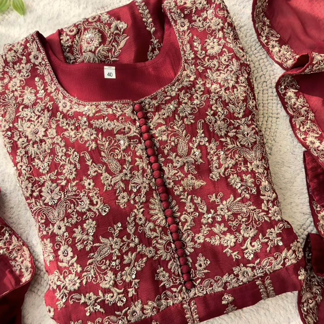 Red Lovely Salwar Suit Set for Women's