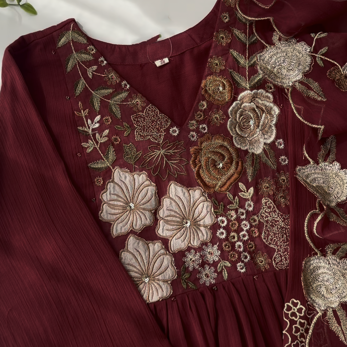 Maroon Designer Dress Suit for women