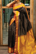 Alluring Mustered Beautiful Banarasi Saree for Women