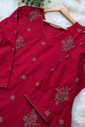 Red Wedding Designer Kurta Set Suit For Women