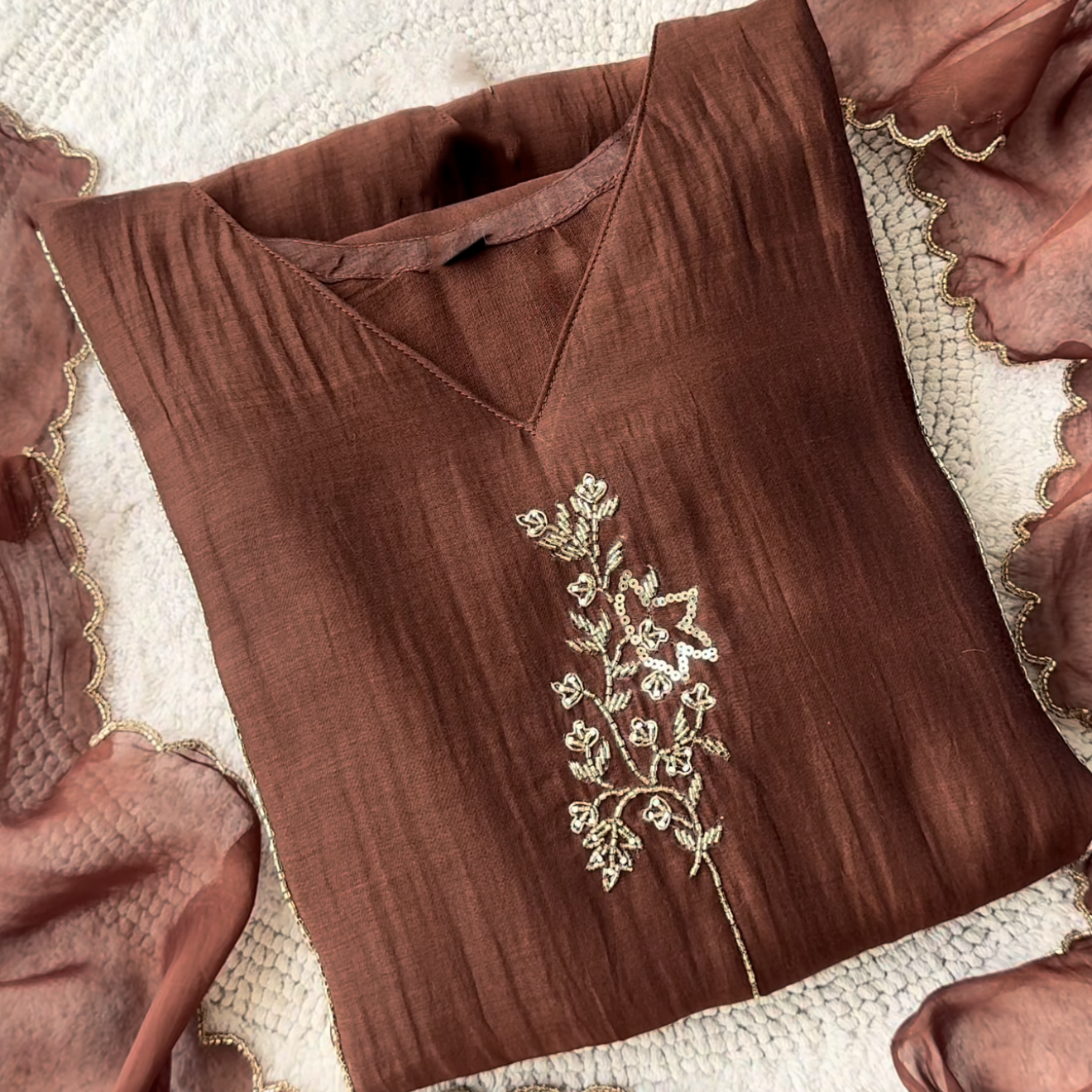 Brown Wonderful Designer Dress Suit for women