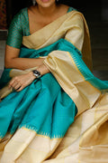 New Look Blue Silk Saree for Women