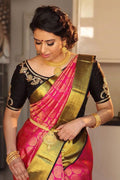 South Indian Classic Zari Weaving Silk Saree