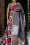 Grey Soft Premium Kanjivaram Saree for Women