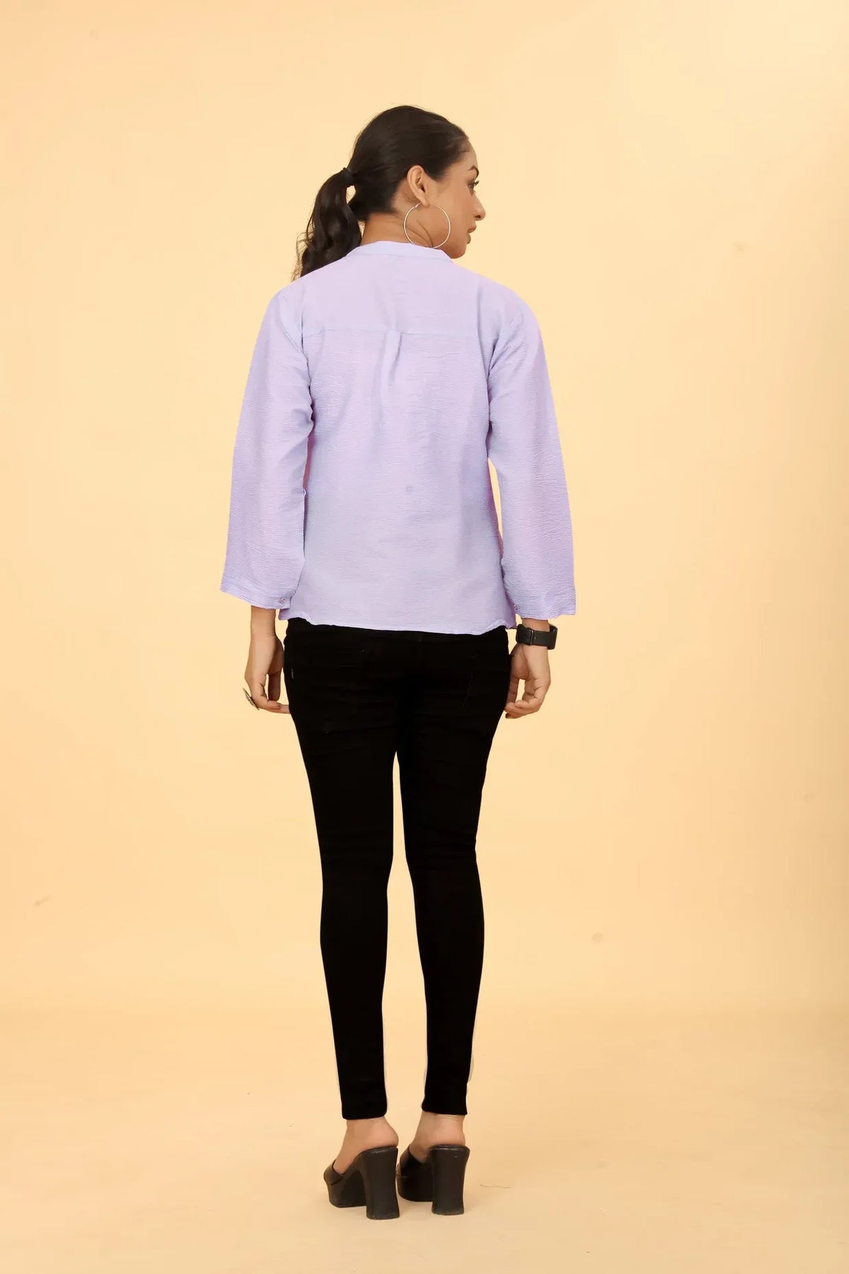 Premium Pure Cotton Lavender Casual Tunic