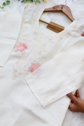 White Premium Designer Kurta set Suit For Women