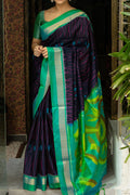 Navy Blue Banarasi Premium Saree for Women