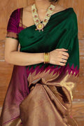 Jade Green Banarasi Saree for Women