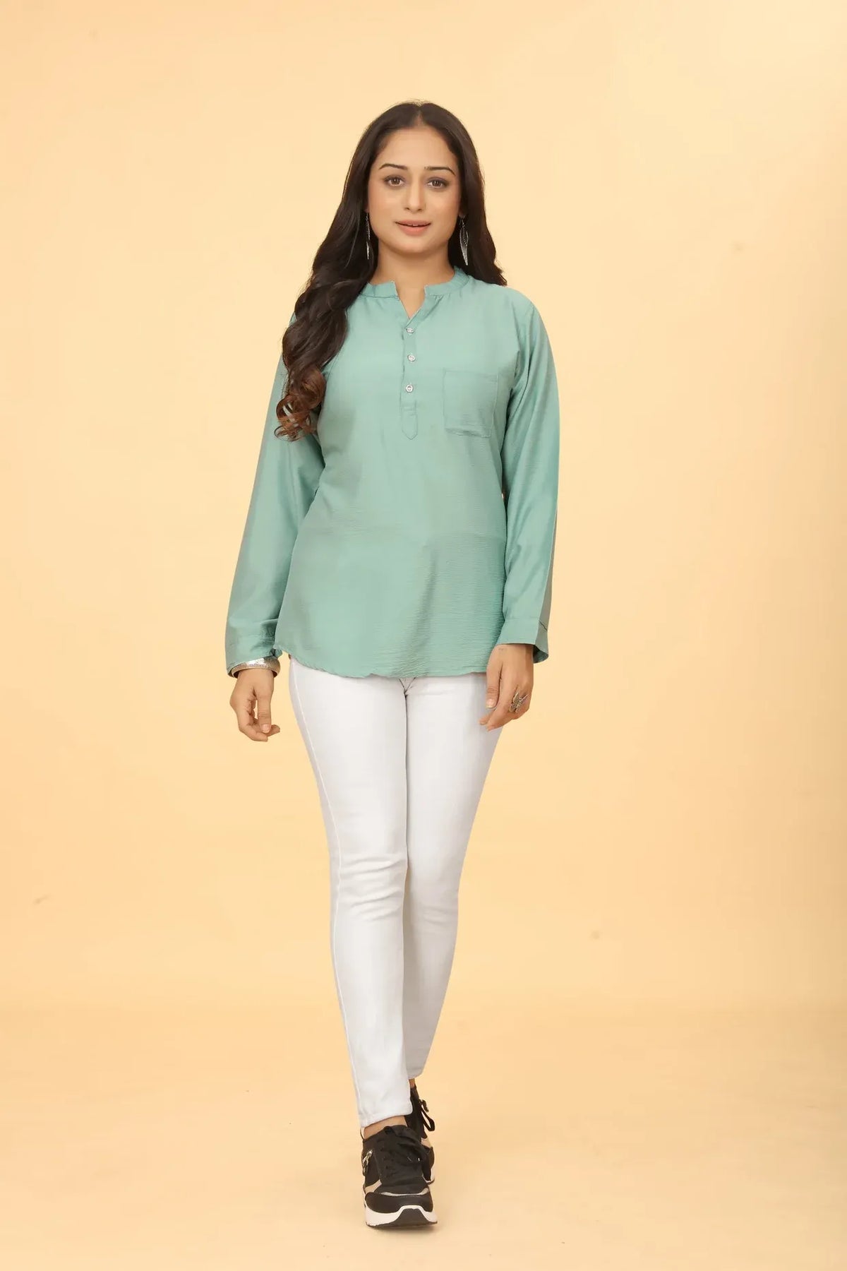Premium Pure Cotton Green Casual Tunic