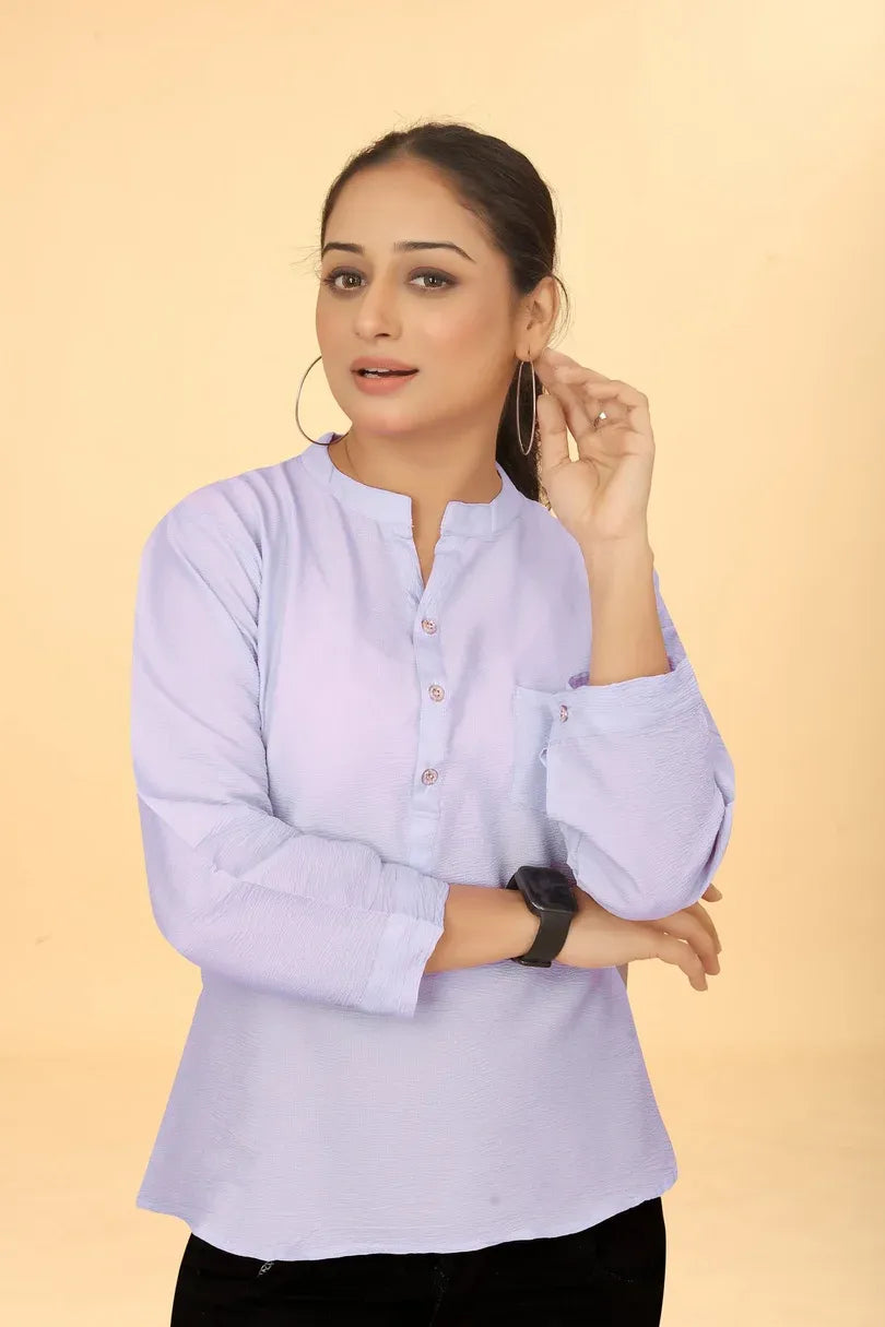 Premium Pure Cotton Lavender Casual Tunic