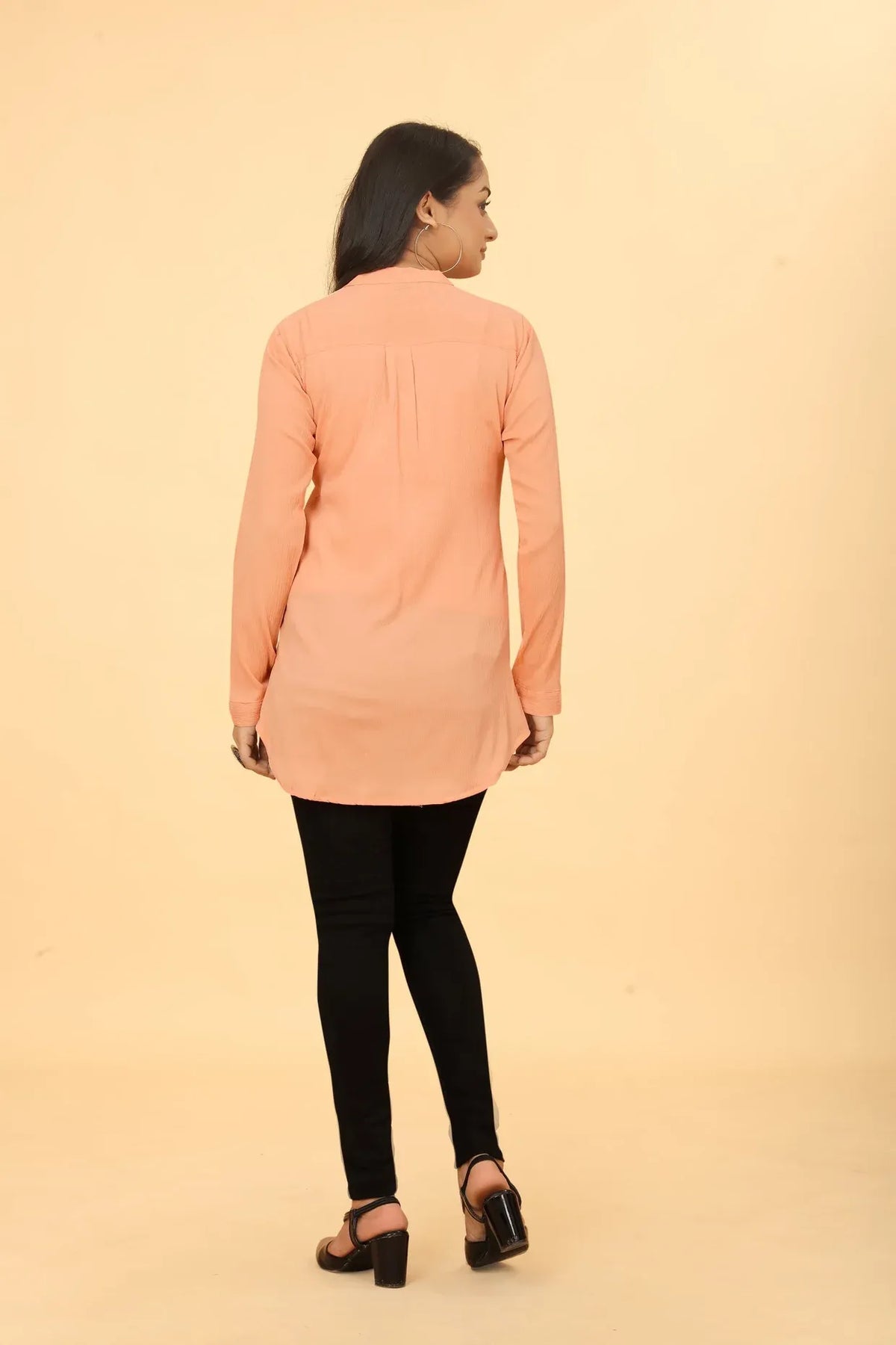 Premium Pure Cotton Orange Casual Tunic