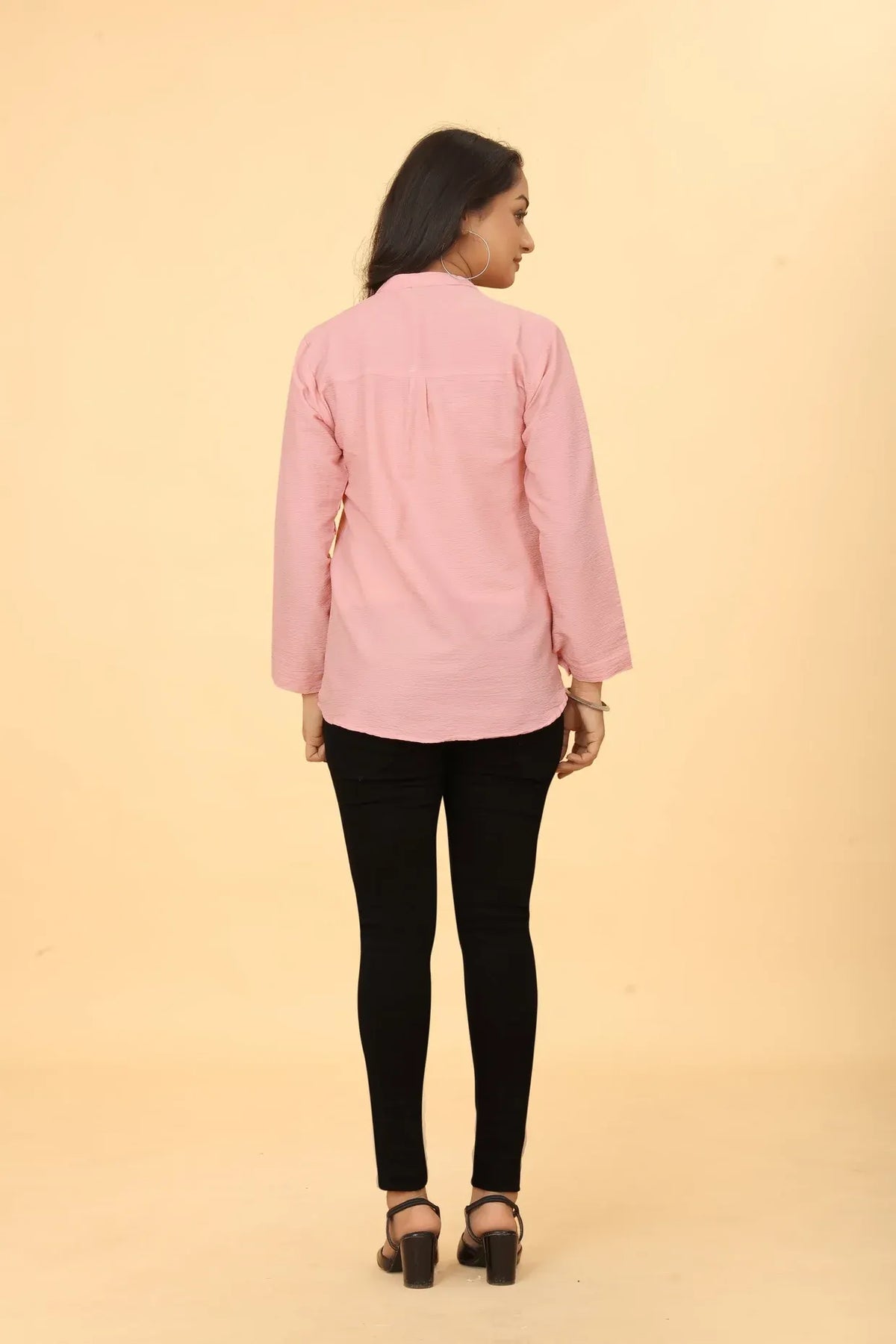 Premium Pure Cotton Pink Casual Tunic