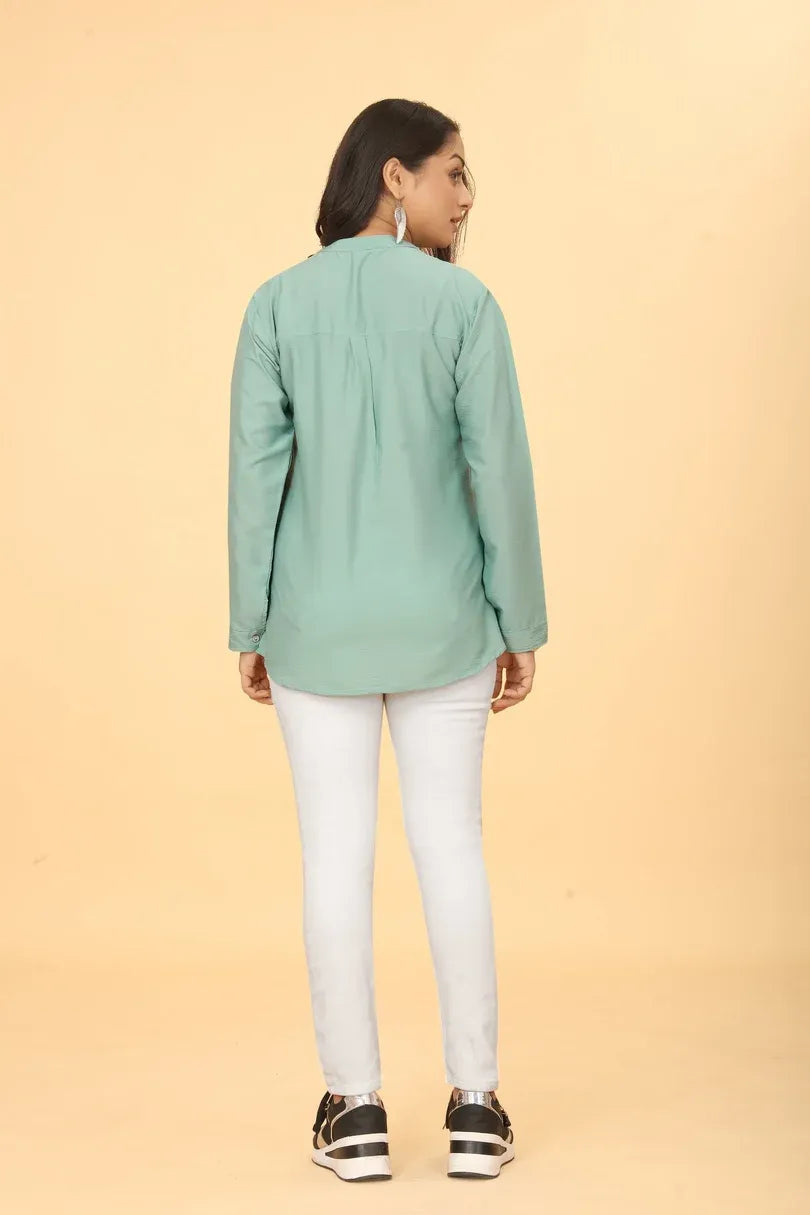 Premium Pure Cotton Green Casual Tunic
